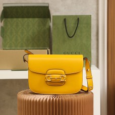 Gucci Horsebit 1955 25*18*8cm yellow leather