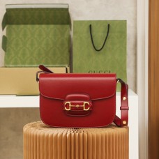 Gucci Horsebit 1955 25*18*8cm red leather