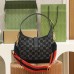 Gucci Jackie 1961 Black Denim 28*19*4.5cm