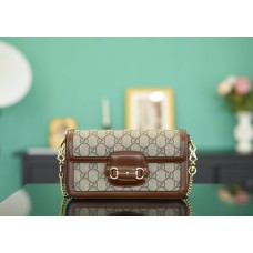 Gucci Horsebit 1955 21.5x12.5x3cm brown