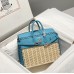 Hermes birkin 25cm  leather blue