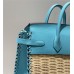 Hermes birkin 25cm  leather blue