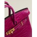 Hermes birkin 25cm  leather red crocodile