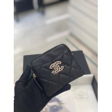 Chanel wallet 11-9.5-1.5cm black