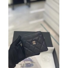 Chanel wallet  11-9.5-1.5cm black
