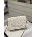 Chanel WOC white bag 19.5*12*3.5cm caviar