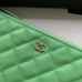 Chanel wallet green bag 20x12.2x1cm