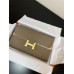 Hermes Constance Togo 20.5x13 x 2cm grey gold