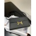 Hermes Constance Togo 20.5x13 x 2cm black gold