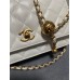 Chanel WOC gold ball 19cm white lambskin