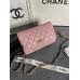 Chanel WOC gold ball 19cm pink lambskin