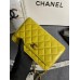 Chanel WOC gold ball 19cm yellow lambskin