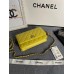 Chanel WOC gold ball 19cm yellow lambskin