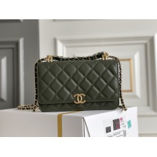 Chanel WOC black 19*12*3.5cm Hass leather caviar