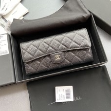 Chanel wallet black 19×h10.5×3cm