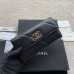 Chanel wallet black w10×h11×d3cm gold