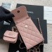 Chanel cellphone case WOC pink caviar w10×h16.5×2cm