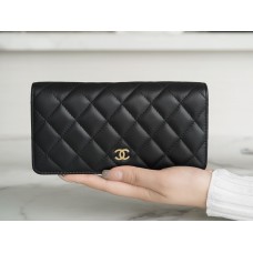Chanel wallet black 9.5x3x18cm