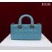 Dior Lady D-Joy lambskin blue 26 x 13.5 x 5cm 