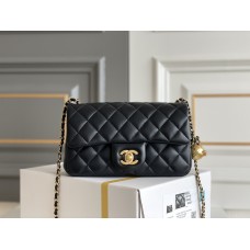 Chanel Classic flap mini 20x13x7cm lambskin goldball black