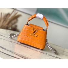 Louis Vuitton  N48865 Capucines Mini 16 * 11 *6.5  cm orange