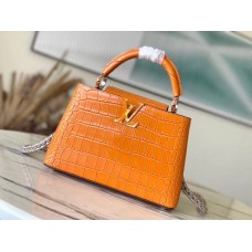 Louis Vuitton  N48865 Capucines  27 * 18  * 9  cm orange