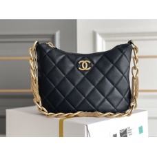 Chanel Hobo lambskin black 19x24x5cm