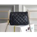 Chanel gold ball 13x18x7cm black lambskin black