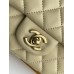 Chanel gold ball 13x20x7cm black lambskin  beige