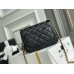 Chanel gold ball 13x18x7cm black lambskin black