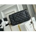 Chanel gold ball 13x20x7cm black lambskin  black