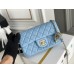 Chanel gold ball 13x20x7cm black lambskin  blue