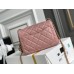 Chanel gold ball 13x18x7cm black lambskin pink