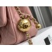 Chanel gold ball 13x20x7cm black lambskin  pink