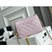 Chanel gold ball 13x18x7cm black lambskin pink