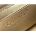 Chanel gold ball 13x18x7cm black lambskin white