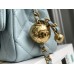 Chanel gold ball 13x18x7cm black lambskin blue