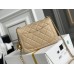 Chanel gold ball 13x18x7cm black lambskin beige