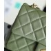 Chanel gold ball 13x18x7cm black lambskin green