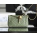 Chanel gold ball 13x20x7cm black lambskin  green