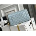 Chanel gold ball 13x20x7cm black lambskin blue