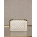 Chanel Le boy 20cm caviar white