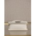 Chanel Le boy 20cm caviar white