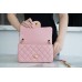 Chanel classic flap gold ball 13×20×7cm pink 