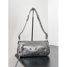 Balenciaga Spring 24  Le Cagole 29.9 x 13.9 x 4.5cm silver