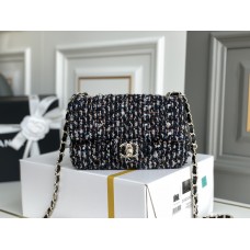 Chanel  2.55 classic flap CF bag small size 20cm Tweed 