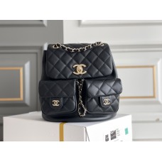 Chanel backpack 20.5x20x11.5cm medium caviar