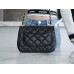 Chanel 24p pearl classic flap 19.5cm  14.5*19.5*7.5cm