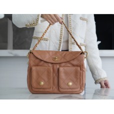 Chanel 24p Hobo 19*24.5*5cm camarel