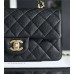 Chanel classic flap with top handle 20cm 20x13x9cm